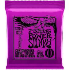 Струны для электрогитары Ernie Ball 2620 7-String Power Slinky Nickel Wound 11/58