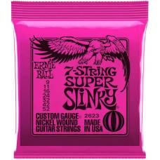 Струны для электрогитары Ernie Ball 2623 7-String Super Slinky Nickel Wound 9/52