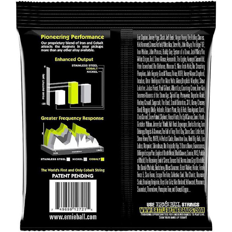 Струни для електрогітари Ernie Ball 2728 7-String Cobalt Slinky 10/56
