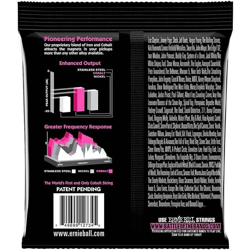 Струны для бас-гитары Ernie Ball 2734 Cobalt Super Slinky 45/100
