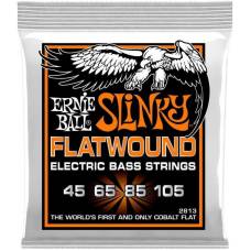 Струны для бас-гитары Ernie Ball 2813 Hybrid Cobalt Slinky Flatwound 45/105