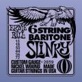 Струны для электрогитары Ernie Ball 2839 6-String Baritone Slinky Nickel Wound 13/72