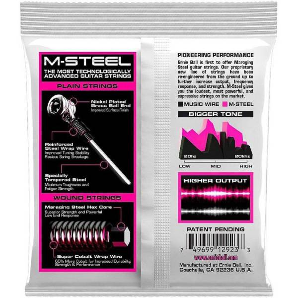 Струни для електрогітари Ernie Ball 2923 M-Steel Super Slinky 9/42