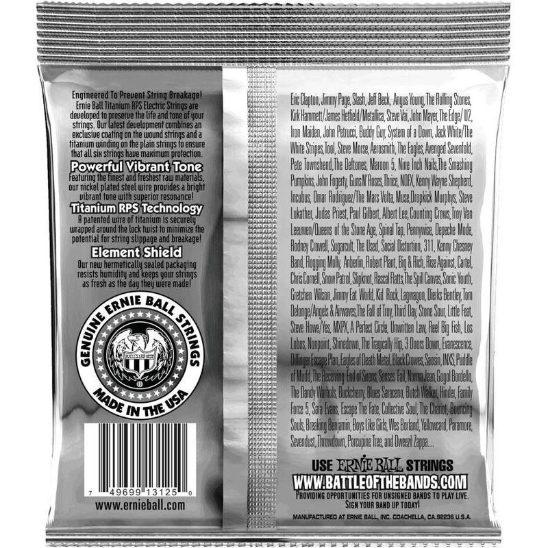 Струни для електрогітари Ernie Ball 3125 Regular Slinky Titanium Coated 8/38