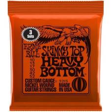 Струны для электрогитары 3 Sets Ernie Ball 3215 Slinky Top Heavy Bottom Nickel Wound 10/52