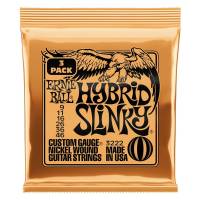 Струни для електрогітари 3 Sets Ernie Ball 3222 Hybrid Slinky Nickel Wound 9/46
