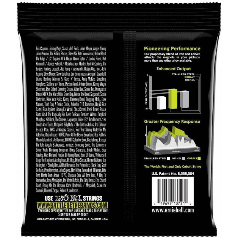 Струни для електрогітари 3 Sets Ernie Ball 3721 Cobalt Slinky 10/46