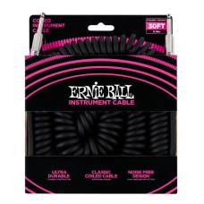 Кабель инструментальный Ernie Ball 6044 Coiled Instrument Cable Straight/Straight - Black 9м (30ft)