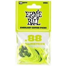 Медиаторы Ernie Ball 9191 Green Everlast Guitar Player's Pack 0.88 mm (12 шт.)