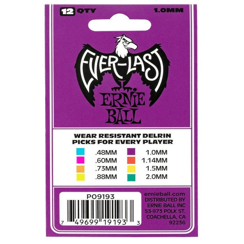 Медіатори Ernie Ball 9193 Red Everlast Guitar Player's Pack 1.0 mm (12 шт.)
