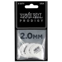 Медиаторы Ernie Ball 9202 Standard Prodigy White Player's Pack 2.0 mm (6 шт.)