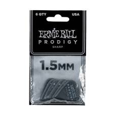 Медиаторы Ernie Ball 9335 Black Sharp Prodigy Picks 6-Pack 1.5 mm (6 шт.)