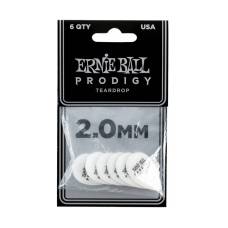 Медиаторы Ernie Ball 9336 White Teardrop Prodigy Picks 6-Pack 2.0 mm (6 шт.)