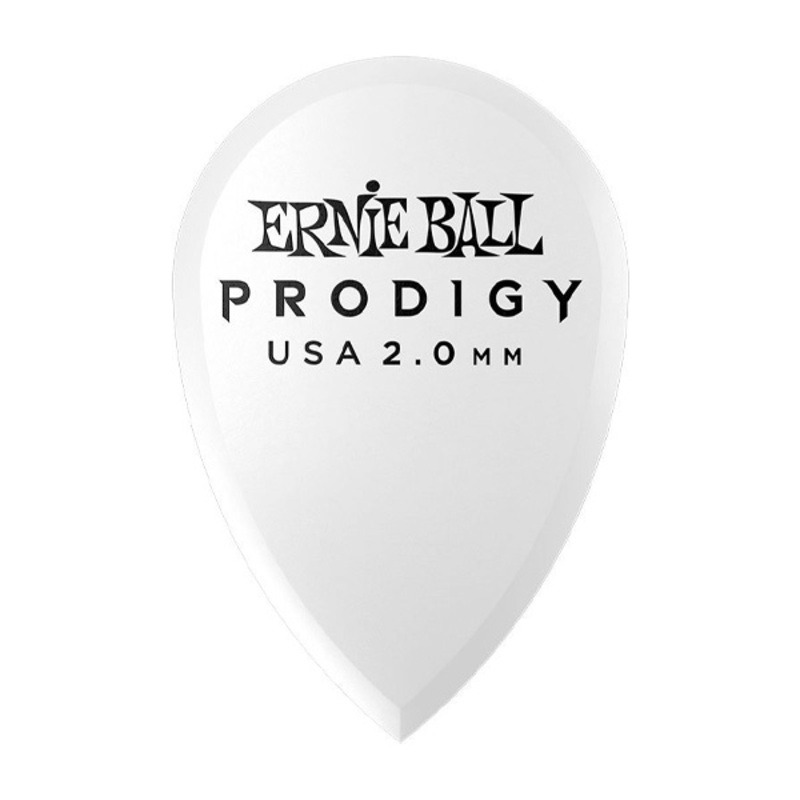 Медіатори Ernie Ball 9336 White Teardrop Prodigy Picks 6-Pack 2.0 mm (6 шт.)