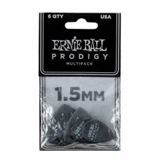 Медиаторы Ernie Ball 9342 Black Multipack Prodigy Picks 6-Pack 1.5 mm (6 шт.)