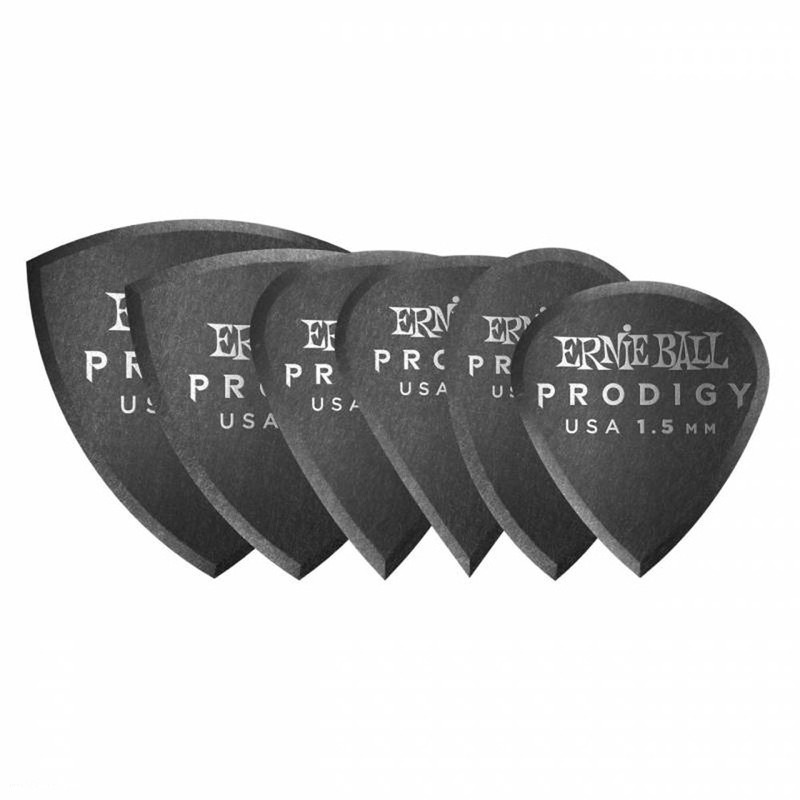 Медиаторы Ernie Ball 9342 Black Multipack Prodigy Picks 6-Pack 1.5 mm (6 шт.)