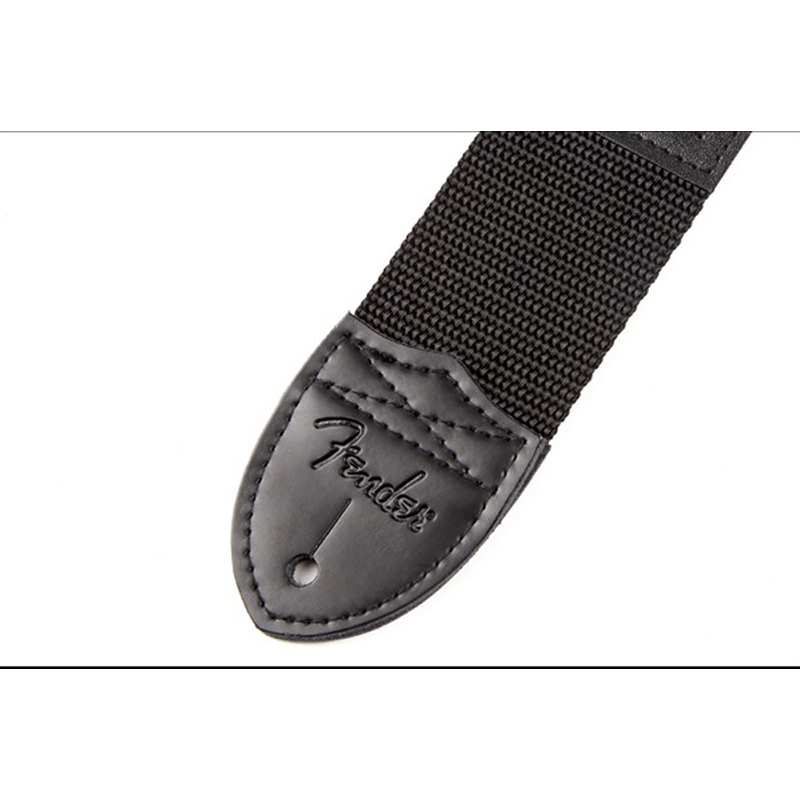 Ремінь універсальний Fender Black Polyester Guitar Strap Yellow Logo