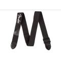 Ремень  универсальный Fender Black Polyester Guitar Strap White Logo