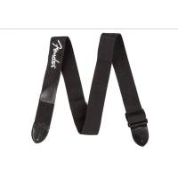 Ремень  универсальный Fender Black Polyester Guitar Strap White Logo