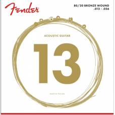 Струны для акустической гитары Fender 70M 80/20 Bronze 13/56