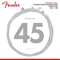 Струны для бас-гитары Fender 7150ML Pure Nickel Roundwound Medium Light Long Scale 45/100