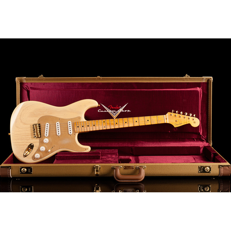 Електрогітара FENDER CUSTOM SHOP LIMITED EDITION '55 HARDTAIL STRATOCASTER JOURNEYMAN RELIC GOLD HARDWARE NATURAL BLONDE