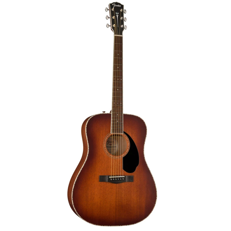 Электроакустическая гитара Fender PD-220E Dreadnought All MahoganyWith Case Aged Cognac Burst