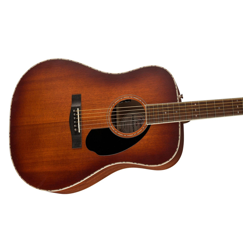 Электроакустическая гитара Fender PD-220E Dreadnought All MahoganyWith Case Aged Cognac Burst