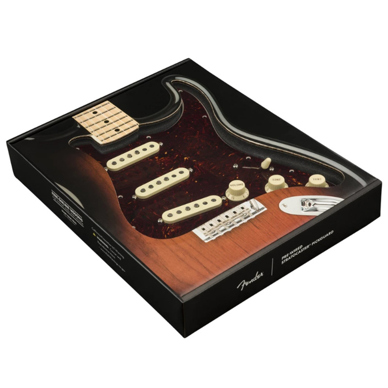 Пикгард со звукоснимателями FENDER PRE-WIRED STRAT PICKGUARD CUSTOM SHOP FAT 50'S SSS TORTOISE SHELL