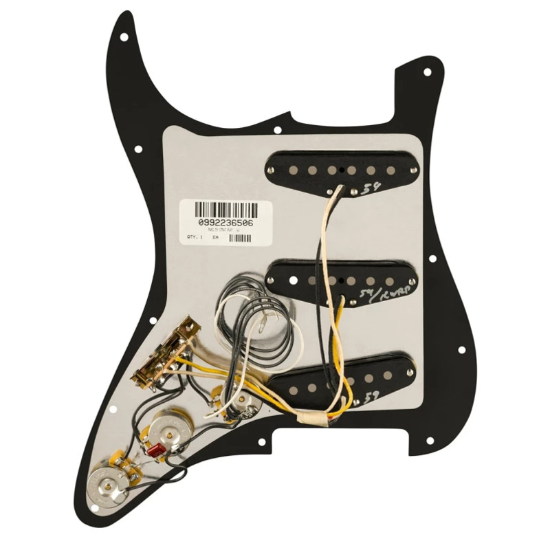 Пикгард со звукоснимателями FENDER PRE-WIRED STRAT PICKGUARD PURE VINTAGE '59 W/RWRP MIDDE