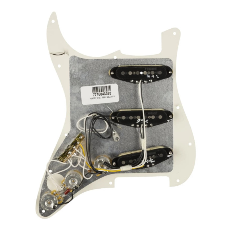 Пикгард со звукоснимателями FENDER PRE-WIRED STRAT PICKGUARD VINTAGE NOISELESS WHITE
