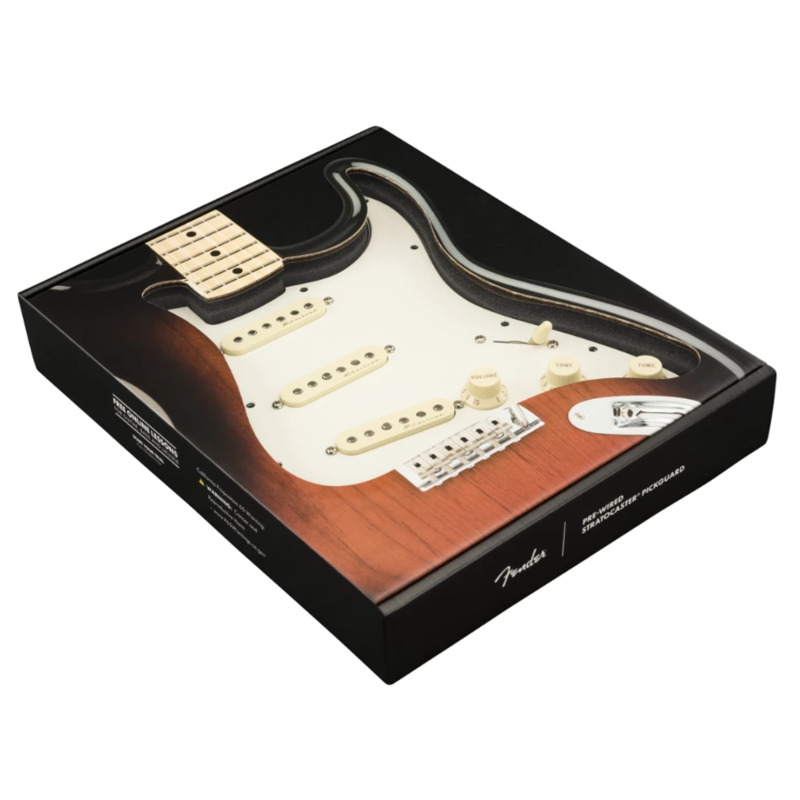 Пикгард со звукоснимателями FENDER PRE-WIRED STRAT PICKGUARD VINTAGE NOISELESS WHITE