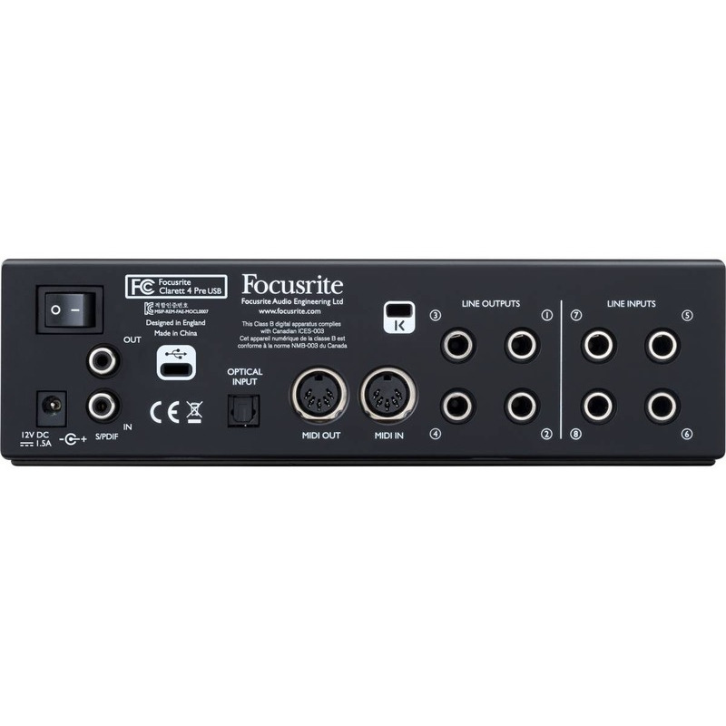Аудиоинтерфейс Focusrite Clarett 4Pre USB