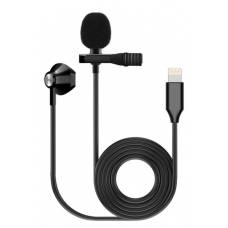 Микрофон петличный Fzone KM-06 LAVALIER MICROPHONE W/ EARPHONE (Lighting)