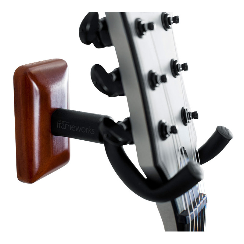 Настенное крепление для гитары GATOR FRAMEWORKS GFW-GTR-HNGRMHG Mahogany Wall Mount Guitar Hanger