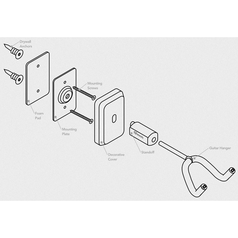 Настенное крепление для гитары GATOR FRAMEWORKS GFW-GTR-HNGRMHG Mahogany Wall Mount Guitar Hanger