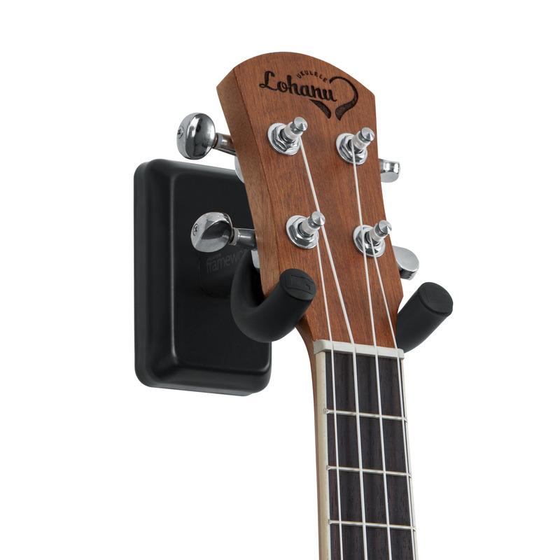 Настенное крепление для укулеле и мандолины GATOR FRAMEWORKS GFW-UKE-HNGRBLK Wall Mount Ukulele/Mandolin Hanger (Black)