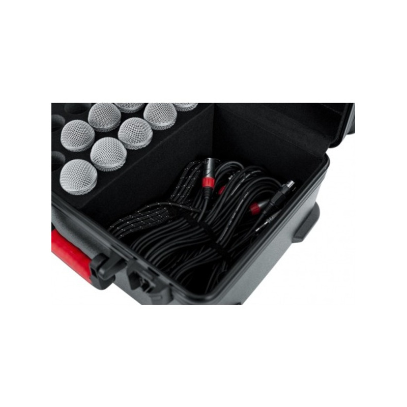 Gator GTSA-MIC15 - CASE W/DROPS FOR 15 MICS