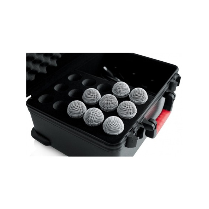 Gator GTSA-MIC15 - CASE W/DROPS FOR 15 MICS