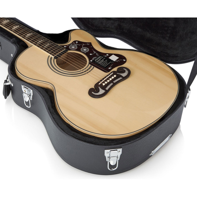 Кейс для акустической гитары GATOR GW-JUMBO Jumbo Acoustic Guitar Deluxe Wood Case