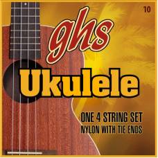 Струны для укулеле GHS 10 Clear Nylon Hawaiian D Tuning Tie End