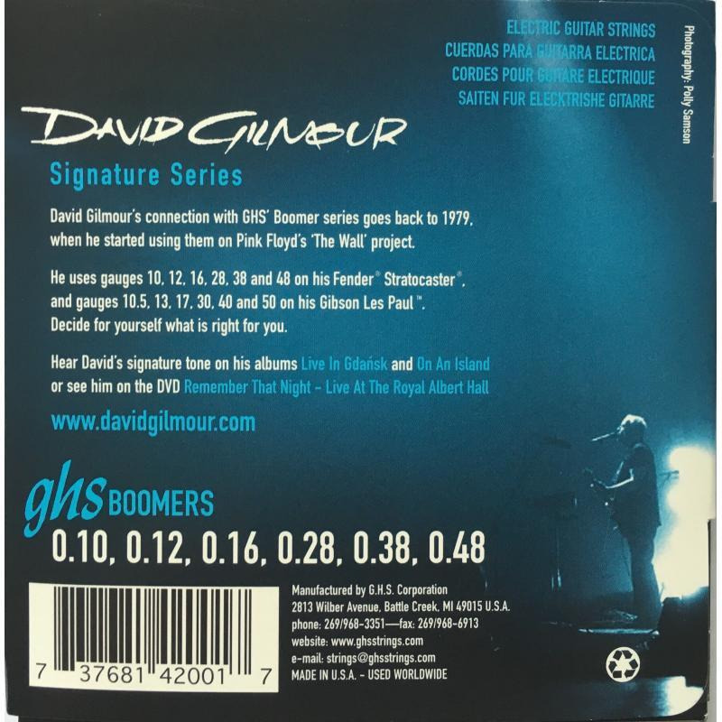 Струни для електрогітари GHS GB-DGF Boomers David Gilmour Signature 10/48
