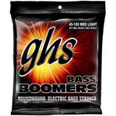 Струны для бас-гитары GHS ML3045 Boomers Roundwound Medium Light 4-String 45/100