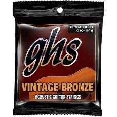 Струны для акустической гитары GHS VN-UL Vintage Bronze Ultra Light 10/46