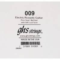 Струна GHS 009 Plain Steel  Ball End .009
