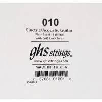 Струна GHS 010 Plain Steel  Ball End .010
