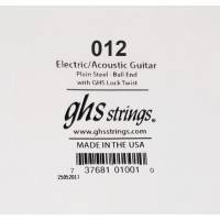 Струна GHS 012 Plain Steel  Ball End .012