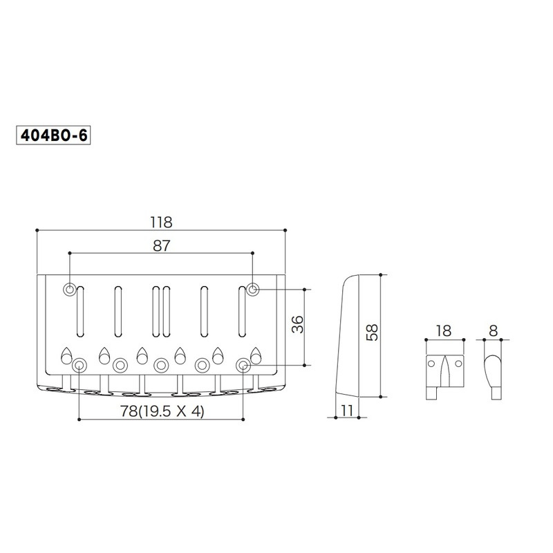 Бридж GOTOH 404BO-6 (B)