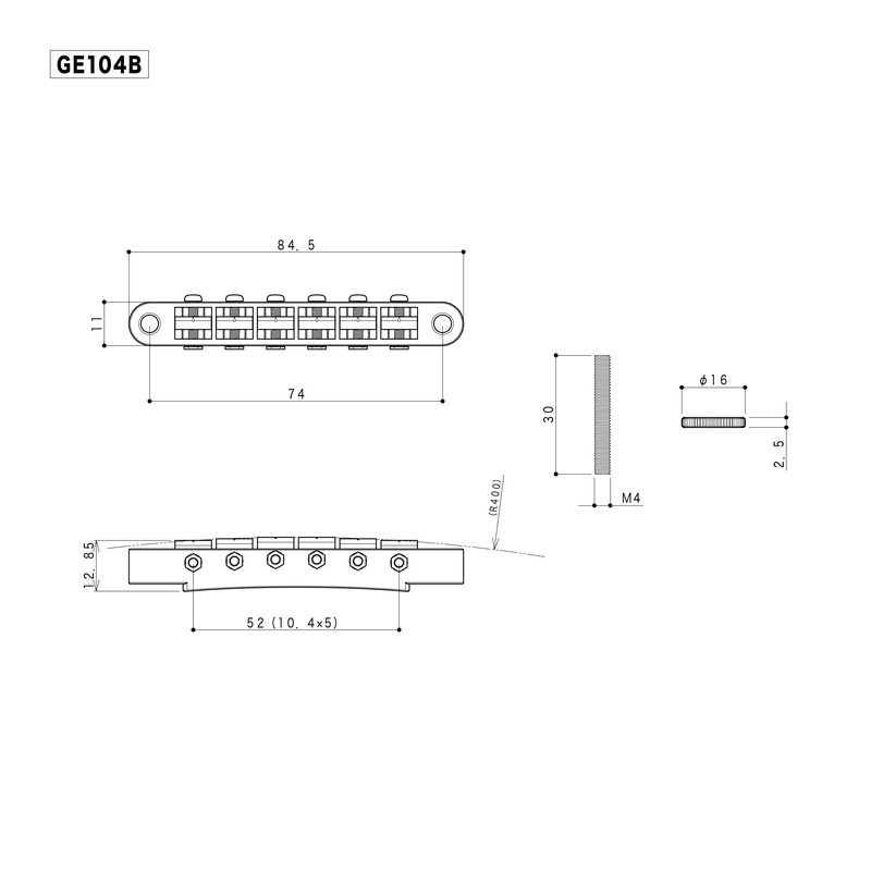 Бридж GOTOH GE104B (B)