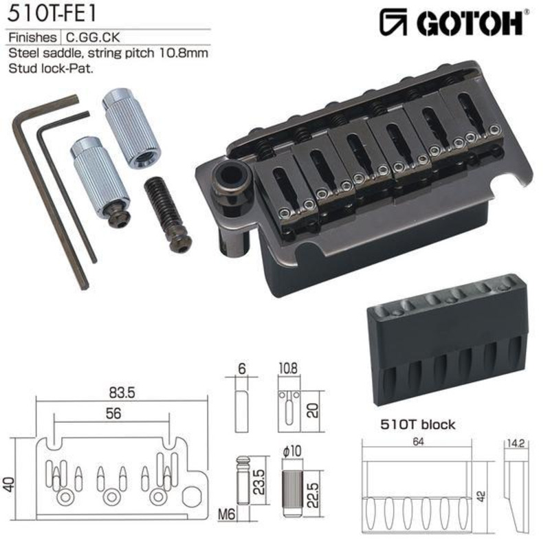 Тремоло GOTOH 510T-FE1 (CK)